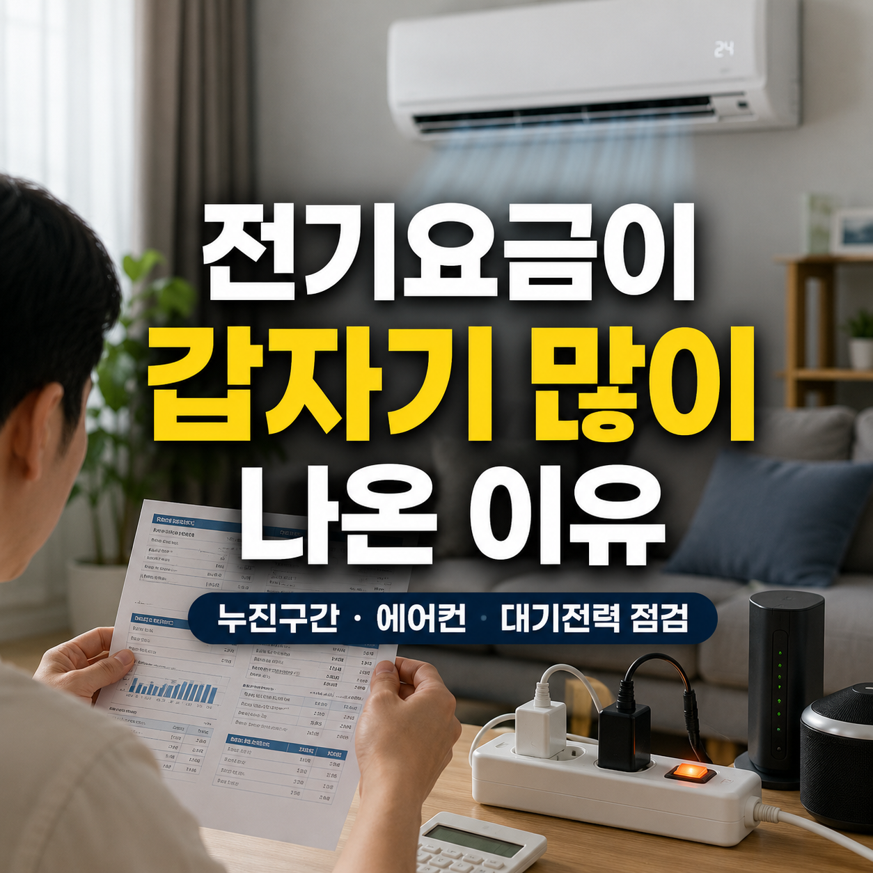 전기요금이 갑자기 많이 나온 이유｜누진구간·에어컨·대기전력 점검